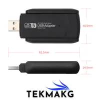 AC1300 Çift Bant USB Wi-Fi Adaptör Sürücüsüz Tak Çalıştır Kablosuz Ağ Kartı 1300 Mbps Antenli Wlan - Görsel 2