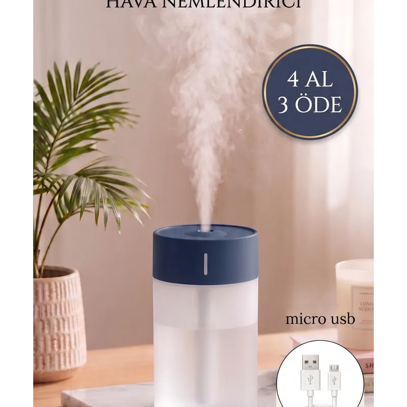 260 ml Ultrasonik Hava Nemlendirici Buhar Makinesi 4-6 Saat Mini Taşınabilir USB
