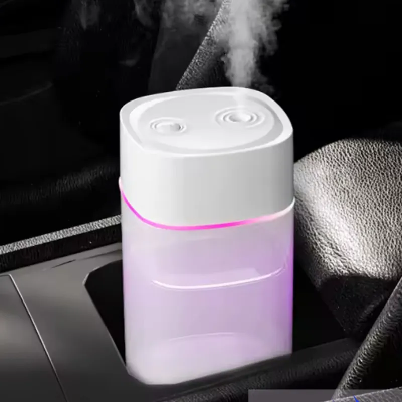 400ml Ultrasonik Hava Nemlendirici Oda Araç Buhar Makinesi Renkli LED Işıklı Aroma Difüzörü